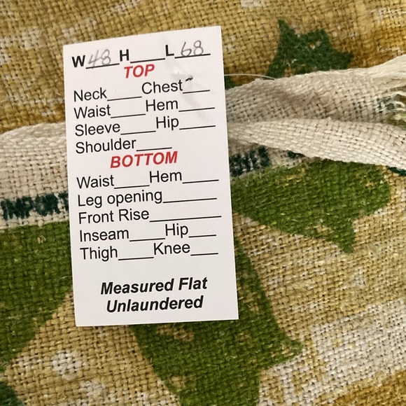 Vintage 5th avenue 2 pieces available. 48” x 68” each. Linen groovy lime 404 - Picture 6 of 7